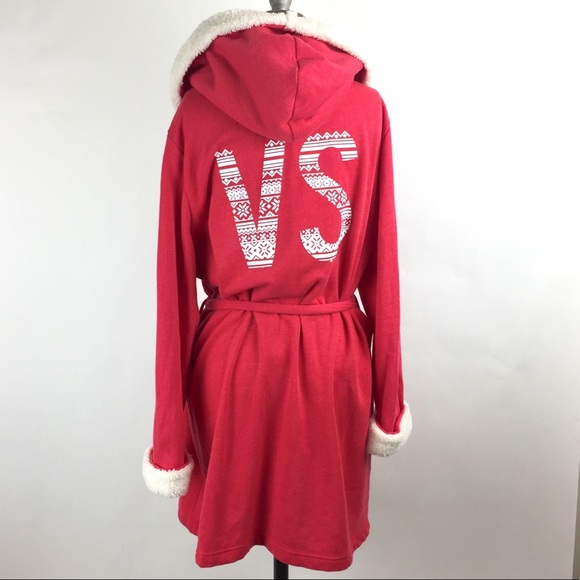 Victoria's Secret Other - Victoria’s Secret Hooded Short Bath Robe Sherpa ML